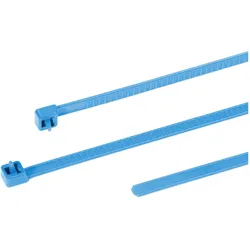 100St. HELLERMANNTYTON LR55R-PA66-BU (25) Kabelbinder lösbar 196x4,8 LR55R PA66 ...