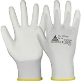 10 Paar Hase Safety Gloves PU White Nylonhandschuhe Arbeitshandschuhe mit PU-Beschichtung, ölbeständige Montagehandschuhe, Ideal für Feinarbeiten, Montage, Industrie Gr. XS (06)