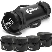 Eyepower 20kg Power Bag mit 4 Kettlebell Gewichten 20x60 Home Training schwarz