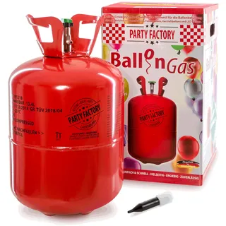Helium Ballongas für 50 Ballons | Heliumflasche 400L Gasfüllung Folienballons Luftballons | Party Hochzeit (1 x Ballongas 50)