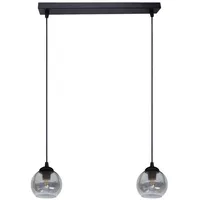 Licht-Erlebnisse Pendelleuchte STAMGUI, ohne Leuchtmittel, Rauchglas Metall E27 H: