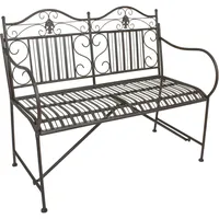 Garden Pleasure Gartenbank MANGAN 950507 schwarzbraun Metall 106,0 cm