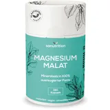 Magnesiummalat 800 mg pro Kapsel | 180 Kapseln | Hochdosiert | Deckt zu 100% den Tagesbedarf an Magnesium | Magnesium mit besonders guter Verträglichkeit | vegan