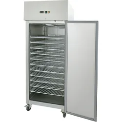 Skyrainbow Edelstahltiefkühlschrank, Inhalt 733 Liter, Backnorm, 10Paar Schienen, ohne Trageroste