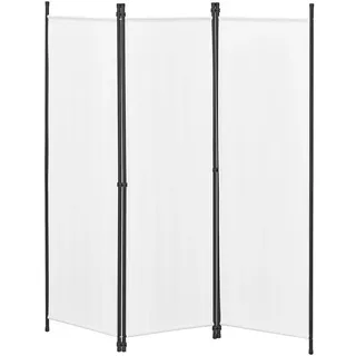 [en.casa] Raumteiler Huesca 3-teilig 150x171 cm Weiß