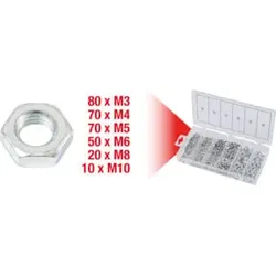 KS Tools Sortiment Muttern, metrisch, 300-teilig