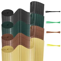 Randaco PVC Sichtschutzmatte Sichtschutz Wetterfest, mit Kabelbindern, Sichtschutzzaun Balkonverkleidung Zaunblende, Schutz der Privatsphäre für Garten Balkon, Bambus, 80 x 800 cm