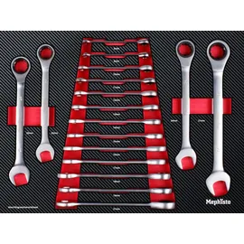 Mephisto XXL Premium Werkzeugwagen mit 9 Schubladen inkl. Ringschlüssel-Set