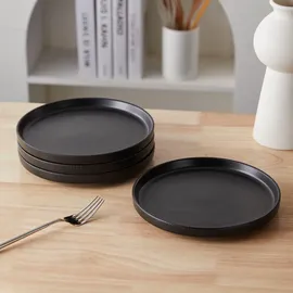 JIWOO Teller Ø 21 cm schwarz 4er Set