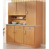 wiho Küchen Küchenbuffet »Küchenbuffet Prag, Breite 150 cm«, braun