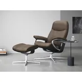 Stressless Stressless® Relaxsessel »Consul«, mit Cross Base, Größe S, M & L, Holzakzent Schwarz, braun