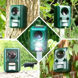 VOSS.Sonic 2000 Ultraschall Abwehr (Solar + Blitzlicht) Katzenschreck, Hundeschreck