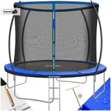 Tectake Trampolin, Ø 305 cm, GS-zertifiziert, Randabdeckung, inklusive Einstiegsleiter