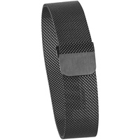 Milanaise-Armband für Uhren mit 20-mm-Steg, Magnet-Verschluss, schwarz