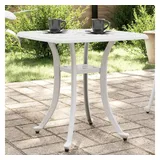 vidaXL Gartentisch Weiß 53x53x53 cm Aluminiumguss