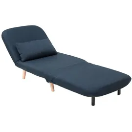 miliboo Schlafsessel AMIKO Polyester 80 x 90 x 100 cm Dunkelblau mit verstellbarer Rückenlehne