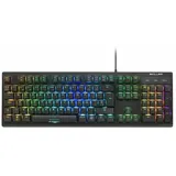 Sharkoon SGK30, Kabelgebunden, USB, Mechanischer Switch, QWERTY, RGB-LED, Schwarz - Schwarz