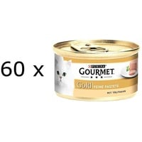 (€ 9,21/kg) Purina Gourmet Gold Feine Pastete Truthahn Katzenfutter 60x 85 g