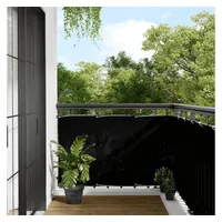 VidaXL Balkon-Sichtschutz Schwarz 90x700 cm 100 % Polyester-Oxford