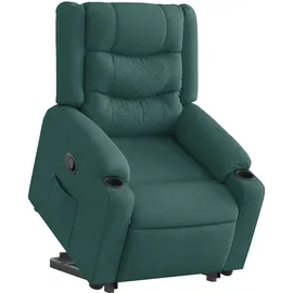 vidaXL Relaxsessel mit Aufstehhilfe Stoff 94,5 x 100 x 0 cm Dunkelgrün mit Rollen