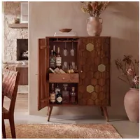 FineBuy Barschrank 75 x 0 x 0 cm Braun