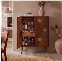 FineBuy Barschrank 75 x 0 x 0 cm Braun