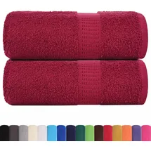 vidaXL Bordeaux Handtuchset 2-tlg. rot