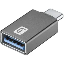 Cellular Line USB-A auf USB-C Adapter Schwarz