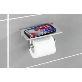 Maximex Toilettenpapierhalter MAXIMEX "Rollenhalter", silber (silberfarben), B:18cm H:7,5cm L:9,5cm, Edelstahl, Toilettenpapierhalter, Edelstahl, 18 x 7,5 x 9,5 cm