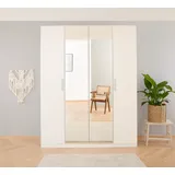 Rauch Drehtürenschrank RAUCH "Kleiderschrank Schrank Garderobe Ankleide KOLUNA mit Dekor-Front", weiß (alpinweiß), B:181cm H:210cm T:54cm, Holzwerkstoff, Schränke, Drehtürenschrank, mit Spiegel, inkl. 2 Innenschubladen sowie extra Böden