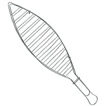 Master Grill Fischhalter 41,5 x 10 cm Stahl verchromt/silber