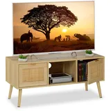 Relaxdays TV-Lowboard 100 x 45,5 x 40 cm Natur Holzwerkstoff