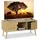 Relaxdays TV-Lowboard 100 x 45,5 x 40 cm Natur Holzwerkstoff