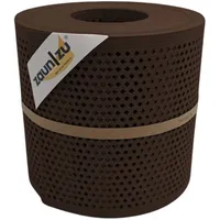 zaunzu® Sichtschutz Rille Gelocht Diamant Muster 26 m Braun