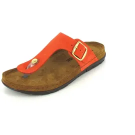 ROHDE Damen Zehentrenner Pantolette Leder Rodigo-D 5860, Größe:39 EU, Farbe:Rot