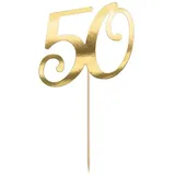 Partydeco Cake Topper 50. 20,5cm Tortendeko Kuchendeko Cupcake Kuchen Torten Geburtstag Jubiläum