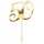 Partydeco Cake Topper 50. 20,5cm Tortendeko Kuchendeko Cupcake Kuchen Torten Geburtstag Jubiläum