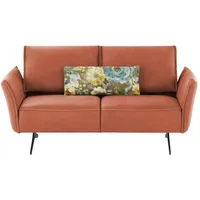 KOINOR Ledersofa Vineto ¦ orange ¦ Maße (cm): B: 176 H: 110 T: 88.0