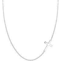 Elli Halskette Damen Kreuz Anhänger Religion Basic in 925 Sterling Silber Vergoldet
