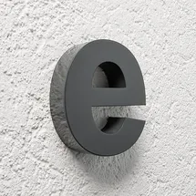 Longlife LED Hausnummer 3D Edelstahl Weiß