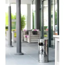 Wesco WESCO® Standascher, Edelstahl, 15 l Stahl mit Aschenbecher