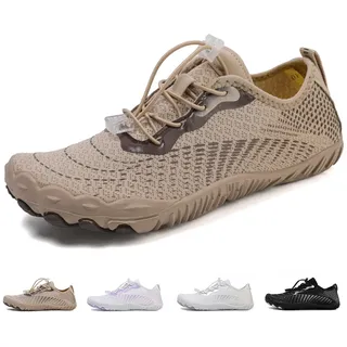 Geerdete Schuhe for Damen und Herren, Erdungsschuhe mit Kupfer, Unisex, leichte, rutschfeste Barfußschuhe(Khaki,35 EU) - 35 EU