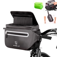 WHEEL UP Lenkertasche Fahrrad 4.5L Wasserdicht ebike fahrradtasche vorne Handyhalterung mit Wasserflaschenhalter Schnellspanner Lenkeradapter