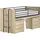 Vipack Stauraumbett Sam 90 x 200 cm Eiche dekor beige