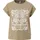 QS Baumwollshirt mit überschnittener Schulter Frontprint - olive - XXL
