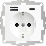 2USB Schuko-Steckdose 2USB 2U-449528 Weiß