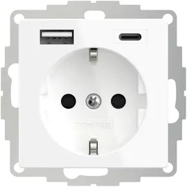 2USB Schuko-Steckdose 2USB 2U-449528 Weiß