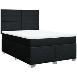 vidaXL Boxspringbett 140 x 200 cm Schwarz