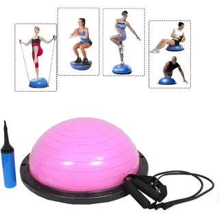 Trutzholm Balancetrainer Yoga Gymnastik Balance Half Ball Trainingsball Balancel pink