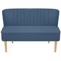 vidaXL Sofa Stoff 117 x 55,5 x 77 cm Blau